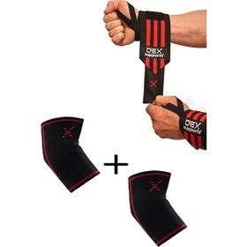 Dex Supports Elbow Sleeve Wrist Wraps 2'li Fitness Aksesuarları