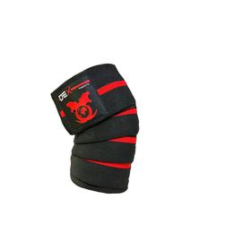 Dex Supports Knee Wraps Siyah Kırmızı Diz Bandajı