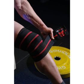 Dex Supports Knee Wraps Siyah Kırmızı Diz Bandajı