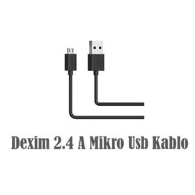 Dexim DAKSC0011-B 2.4 A Mikro Siyah USB Kablo