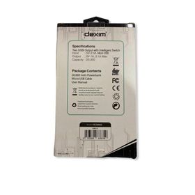 Dexim DCA0025 GC-27 20.000 mAh Rubber Powerbank
