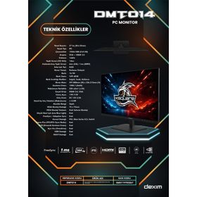 Dexim DMT014 27 inç 144Hz 1ms IPS Gaming Monitör
