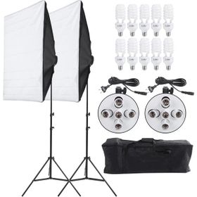 Deyatech 60x80 cm 5 Duylu Softbox Sürekli Işık İkili Set 2M Işık Ayak Stand