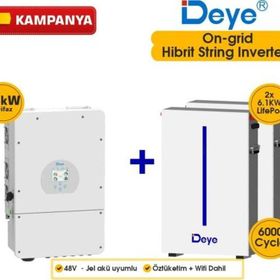 Deye 12kW On-Grid 48 V LV Hibrit Trifaz Paketi