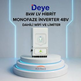 Deye 8 kW Monofaze LV 48 V Hibrit İnverter