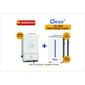Deye LV 48 V 8 KW On-Grid Hibrit Monofaze Paketi