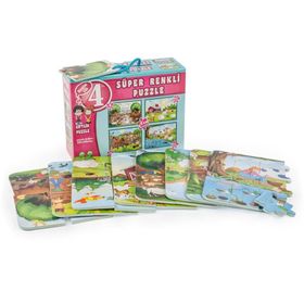 DF Toys Çiftlik Süper Renkli 4 Puzzle