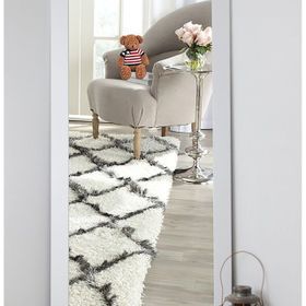 Dfn Wood Mdf Dikdörtgen Beyaz Duvar Salon Boy Aynası