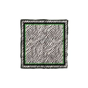 DG01282-22 Siyah Beyaz Zebra Desenli 50x50 cm Bandana
