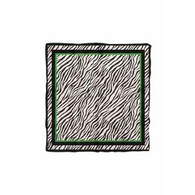 DG01282-22 Siyah Beyaz Zebra Desenli 50x50 cm Bandana