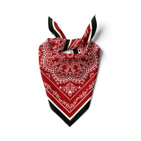 DG01362-22 Kırmızı Şal Desenli 50x50 cm Bandana