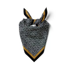 DG01532-22 Siyah Beyaz Geometrik Desenli 50x50 cm Bandana