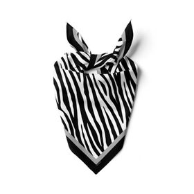 DG0567-22 siyah Beyaz Zebra Desenli 50x50 cm Bandana
