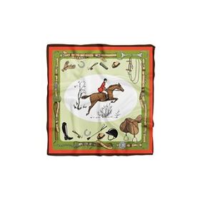 DG0997-22 Kahverengi Turuncu Jokey Desenli 50x50 cm Bandana