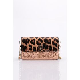 DGN 045 Leopar - Kahve Kadın Mini Çapraz Çanta