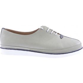 DGN 095 Gri Kadin Kalın Taban Bağcıklı Comfort Ayakkabı