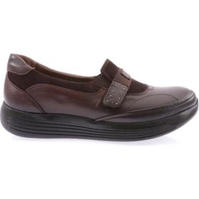 DGN 1035-23Y Kahve Kadın Dolgu Taban Cırtlı Comfort Ayakkabı