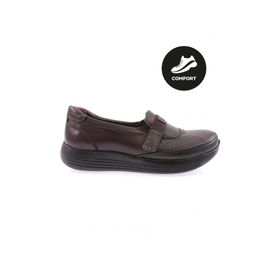 DGN 1035-23Y Kahve Kadın Dolgu Taban Cırtlı Comfort Ayakkabı
