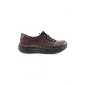DGN 1045-23Y Siyah Dolgu Taban Lastik Bağcıklıı Kadın Comfort Ayakkabı