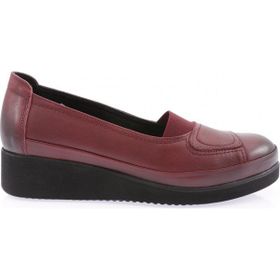 DGN 1084-22K Bordo Kadın Kalın Taban Comfort Ayakkabı