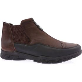 DGN 14125 Koyu Kahverengi Casual Lastikli Erkek Bot