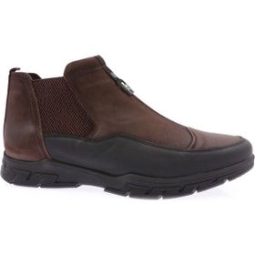 DGN 14125 Koyu Kahverengi Casual Lastikli Erkek Bot