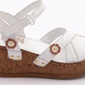 DGN 217-2064 Kalın Taban Bej Kadın Sandalet