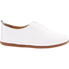 DGN 22001-22Y Beyaz Kadın Bağcıklı Comfort Ayakkabı