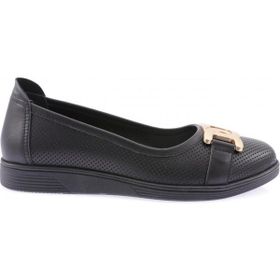 DGN 2353 Siyah Tokalı Kadın Comfort Ayakkabı