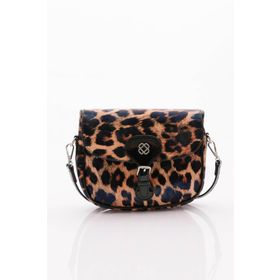 DGN 3052 Sarı Leopar Kadın Fitilli Çanta