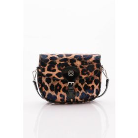 DGN 3052 Sarı Leopar Kadın Fitilli Çanta
