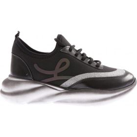 DGN 314 Siyah Strech Detayli Kadın Sneakers Ayakkabı