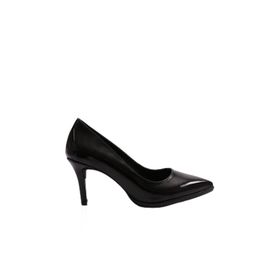 DGN 32200-1710 Siyah Rugan Kadın Topuklu Ayakkabı