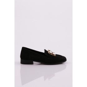 DGN 3355 Siyah Kadın Loafer Ayakkabı