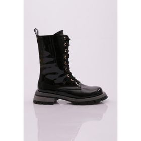 DGN 4004 Siyah Kadın Bağcıklı Postal Bot