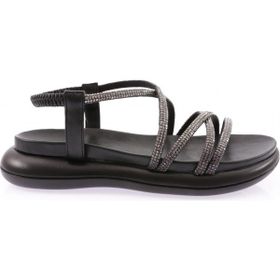 DGN 5046-22Y Bej Çapraz İp Bantlı Kadın Sandalet