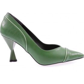 DGN 557-2175 Yeşil Kadın Alçak Topuk Stiletto