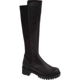 DGN 601 Siyah Arkası Stretch Knee High Kadın Çizme