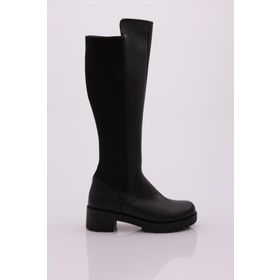 DGN 601 Siyah Arkası Stretch Knee High Kadın Çizme