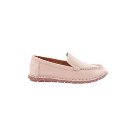 DGN 603-23Y Kırmızı Dikiş Detaylı Kadın Loafer Babet
