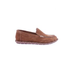 DGN 603-23Y Kırmızı Dikiş Detaylı Kadın Loafer Babet