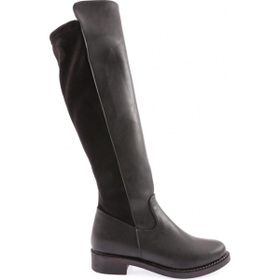 DGN 615-22K Siyah Kadın Fermuarlı Knee High Çizme