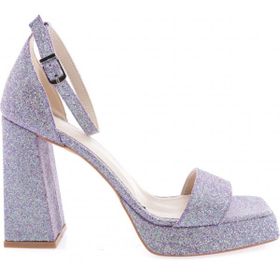 DGN 666-2164-23Y Mor Kadın Platform Yüksek Topuk Sandalet