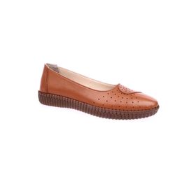 DGN P11 Taba Anatomic Footwear Deri Kadın Babet
