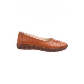 DGN P11 Taba Anatomic Footwear Deri Kadın Babet