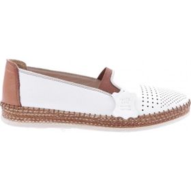 DGN P37-22Y Beyaz Lazerli Soft Anatomıc Footwear Kadın Deri Ayakkabı