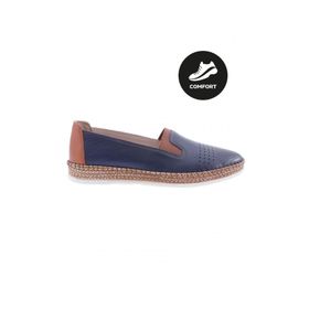 DGN P37-22Y Lacivert Lazerli Soft Anatomıc Footwear Kadın Deri Ayakkabı