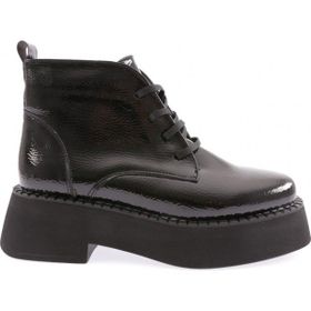 DGN PM483-K1903-22K Önden Bağcıklı Yuvarlak Burun Kalin Taban Kadın Bot