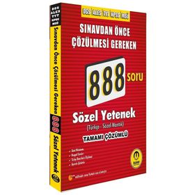 DGS ALES TYT KPSS MSÜ Sözel Yetenek 888 Soru Bankası Çözümlü - Tasarı Eğitim Yayınları