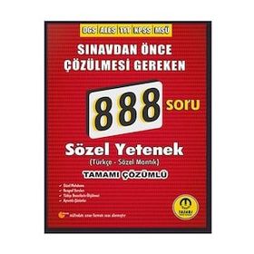 DGS ALES TYT KPSS MSÜ Sözel Yetenek 888 Soru Bankası Çözümlü - Tasarı Eğitim Yayınları